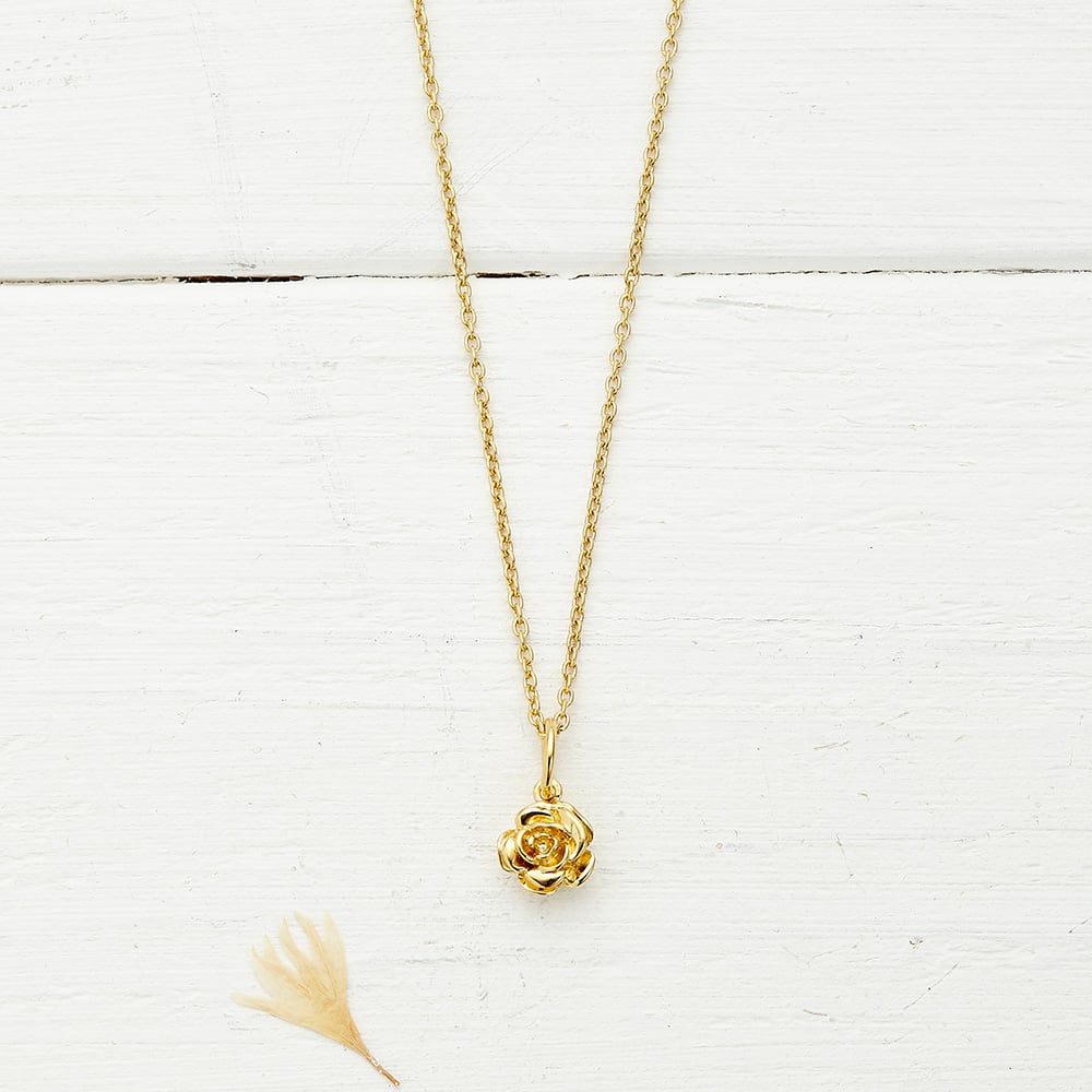 woodland small gold rose pendant 1896497