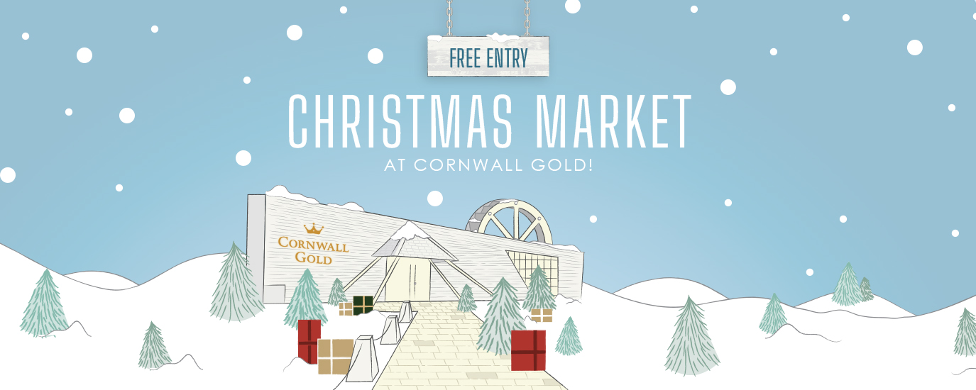 graphic showing Cornwall Gold Christmas market coming soon