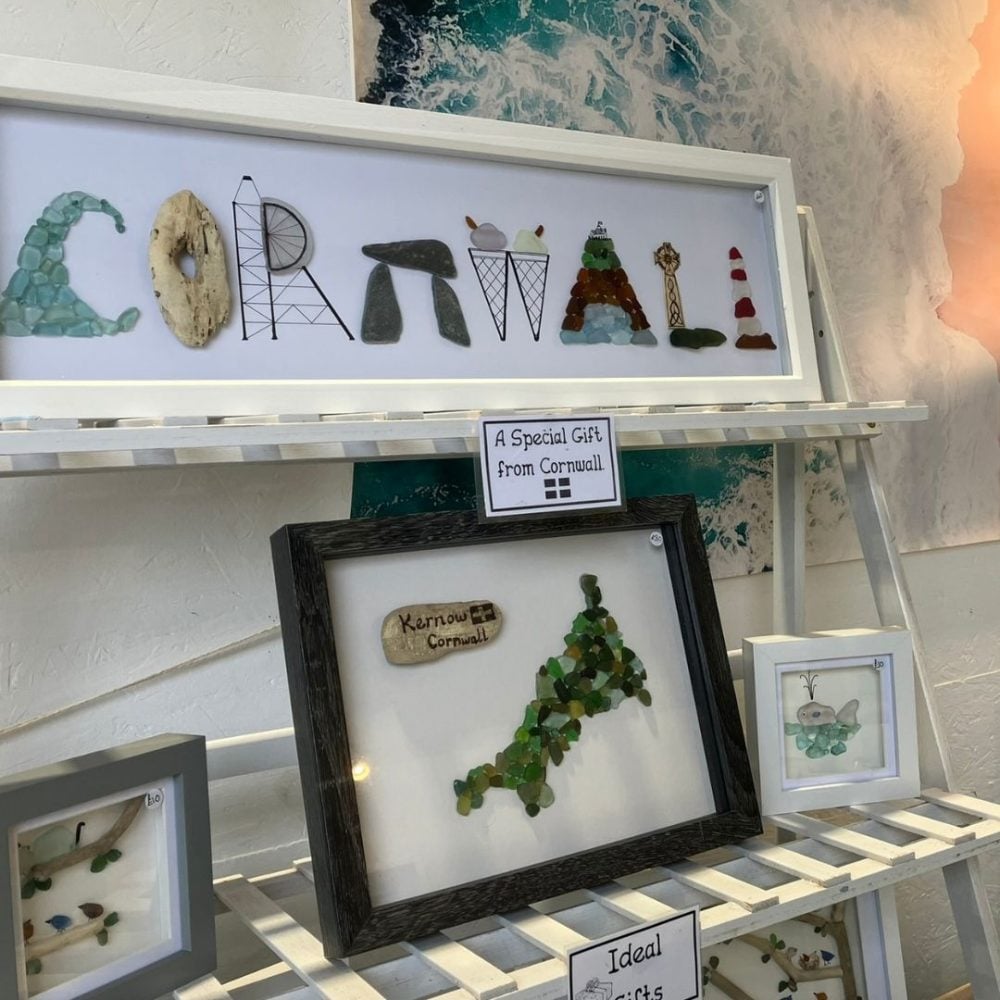 gifts on display for the Cornwall gold christmas market